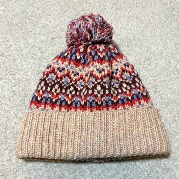 NWT Free People First Frost  Fair Isle Knit Beanie Women Fall Winter One Size - Picture 3 of 6
